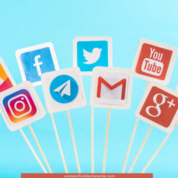 social media icons on sticks for the post the power of a social media fast for your walk with God
