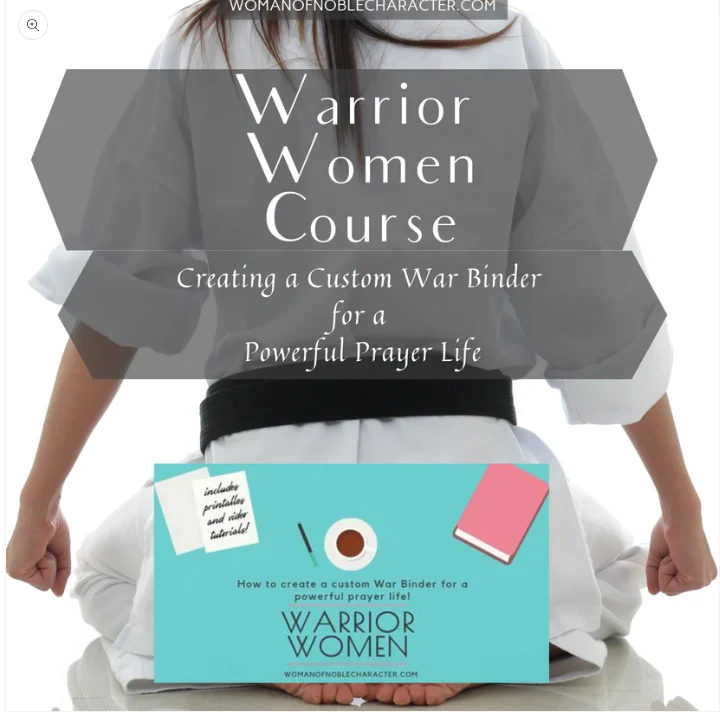 cover of warrior women prayer journal course