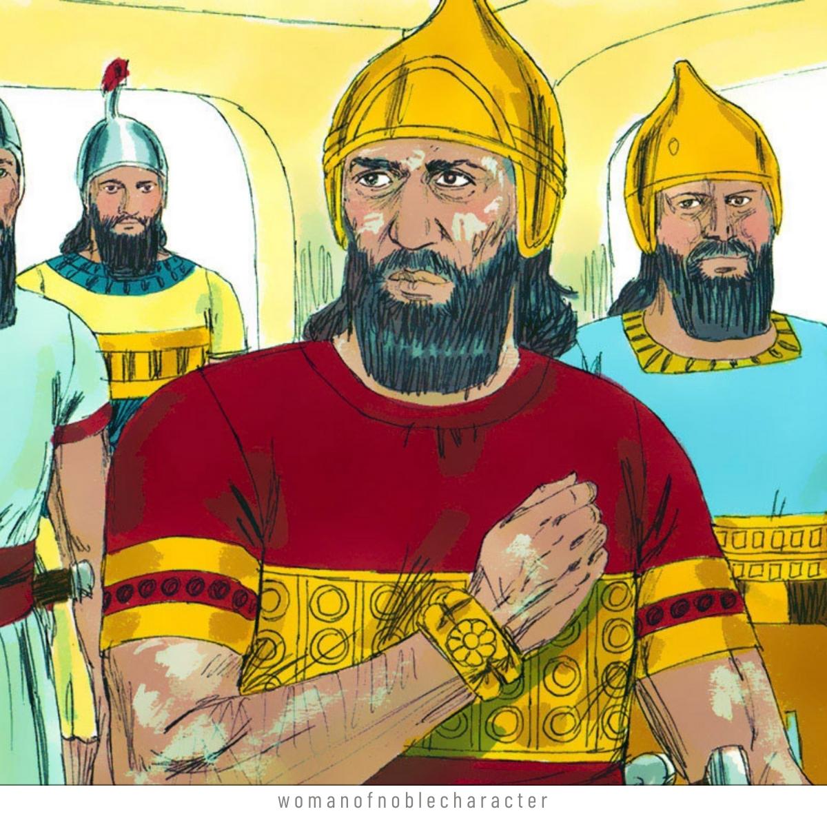 image of Naaman and his aram army guards for the post on Naaman in the Bible