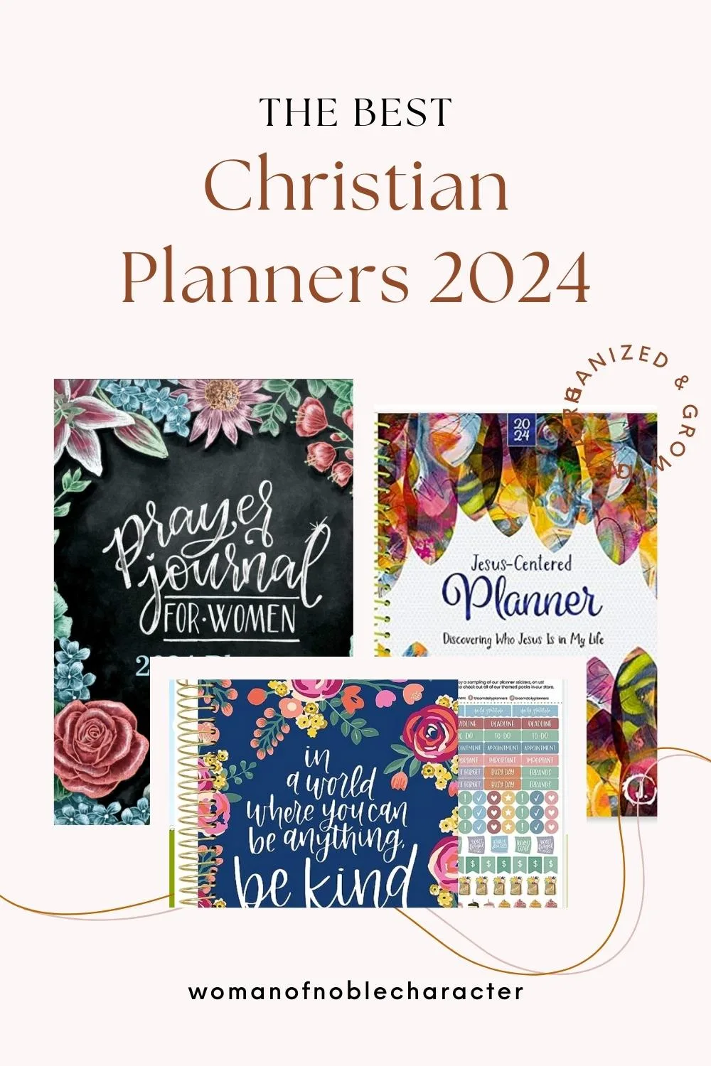 2024 Floral Christian Planner, 2024 Daily Planner, 2024 Weekly Planner,  Meal Planner, 2024 Faith Agenda, Planner for Women, Goal Journal 