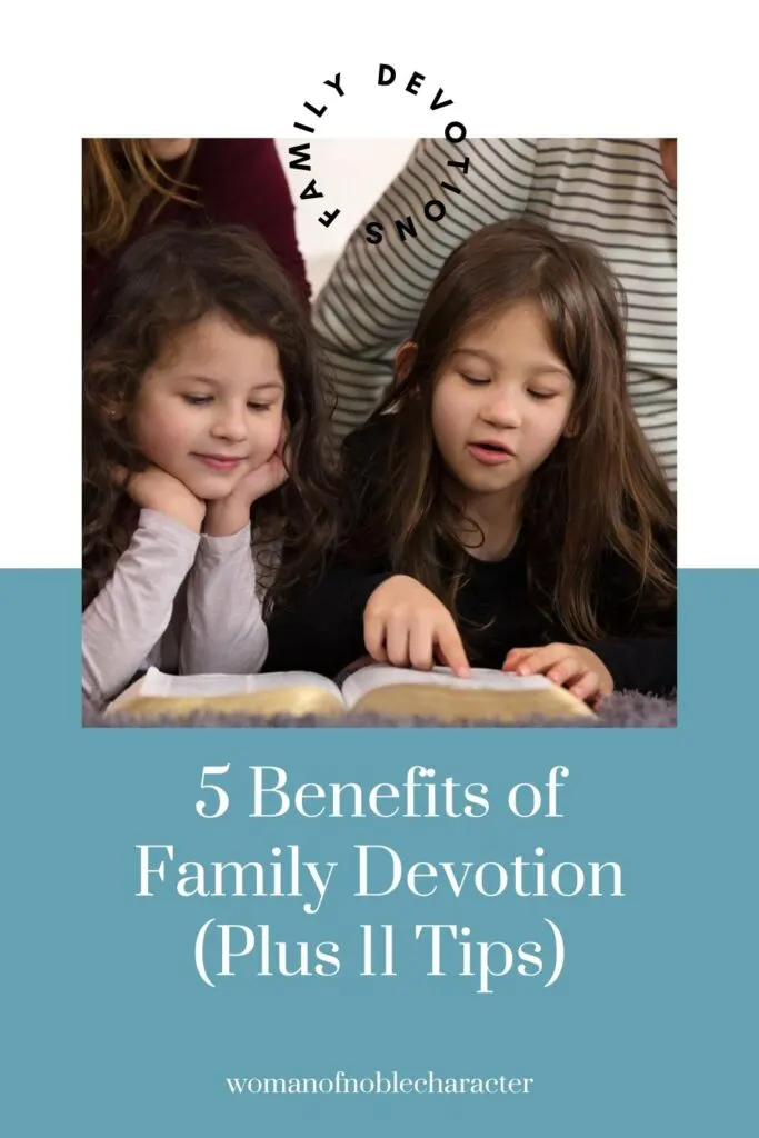 image of grandparents doing family devotions with two little girls