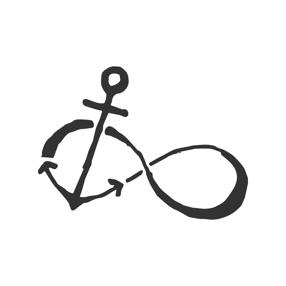 infinity anchor. illustration of nautical anchor. for the post anchors in the Bible
