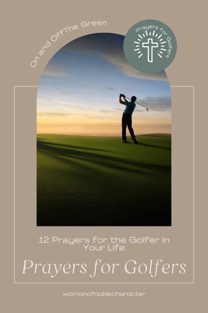 image of golfer at sunrise after swing for the post prayers for golfers